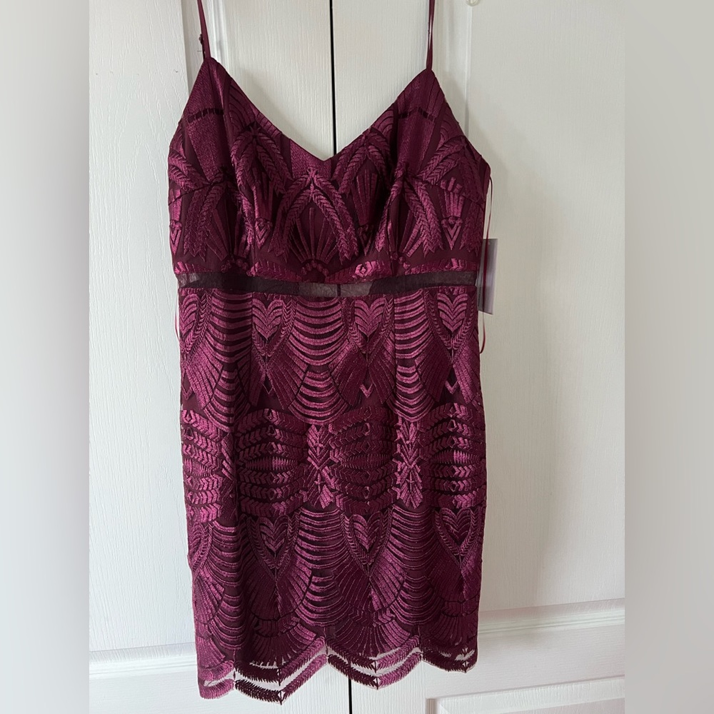 Burgundy Gianni Embroidery GUESS Dress